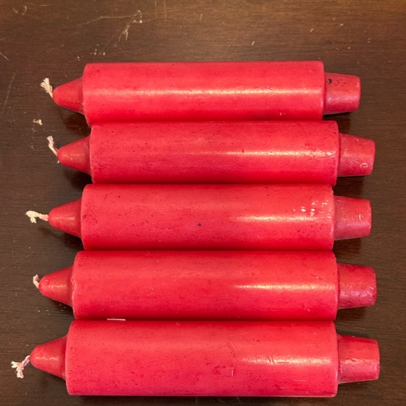 5 brand new PartyLite candles red no box excellent - Picture 3 of 7